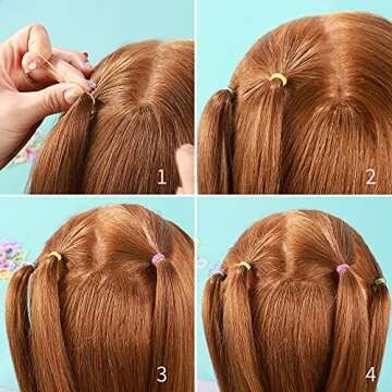 YGDZ 4000pcs Elastic Hair Bands for Kids and Adults