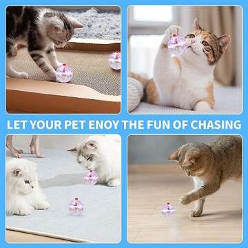 MVNIHEK 24 Piece Light Up Cat Balls Ghost Hunting Equipment, Indoor Motion-Activated Magic Cat Ball, Plastic Glowing Pet Toys