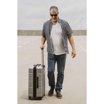 Clever Travel Companion Men's Traveling Tee Shirt - 100% Pickpocket Proof V-Necked Cotton T Shirts - Short Sleeve Running Shirt - Sublimation Tees with 2 Secret Pockets for Holiday Tour (White)