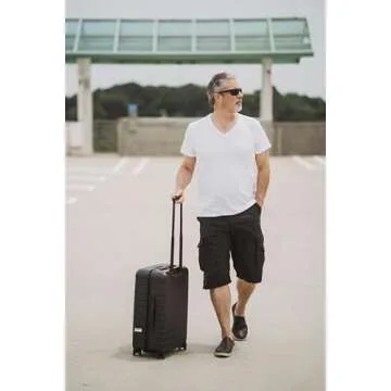 Clever Travel Companion Men's Traveling Tee Shirt - 100% Pickpocket Proof V-Necked Cotton T Shirts - Short Sleeve Running Shirt - Sublimation Tees with 2 Secret Pockets for Holiday Tour (White)