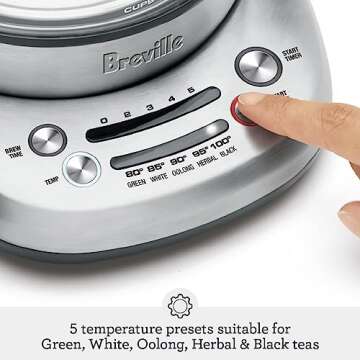 Breville Smart Tea Infuser Compact Kettle for Perfect Tea
