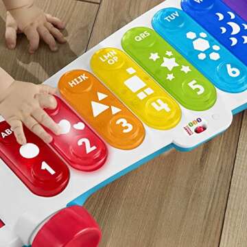 Fisher-Price Baby to Toddler Learning Toy Giant Light-Up Xylophone Pull-Along Musical Activity with Smart Stages for Infants Ages 9+ Months