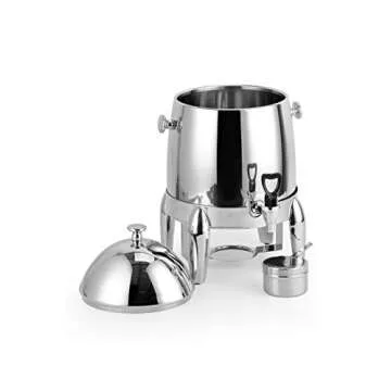 CHEFQ Elegant Stainless Steel Hot Beverage Dispenser 48 Cups