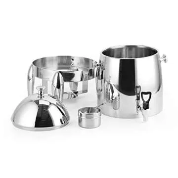 CHEFQ Elegant Stainless Steel Hot Beverage Dispenser 48 Cups