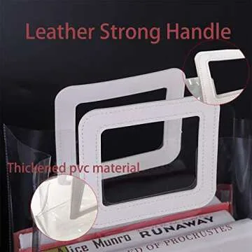 Clear Gift Bag with Handle, 4 Pcs Transparent PVC Gift Bag, Heavy Duty Reusable Gift Wrap Bags for Bridal Party, Baby Shower, Wedding Favor, Shopping Bag Bulk- 9.8"x6"x11"