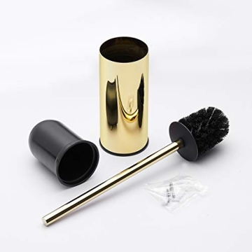 BGL Toilet Brush Holder Gold - Stylish Stainless Steel Set