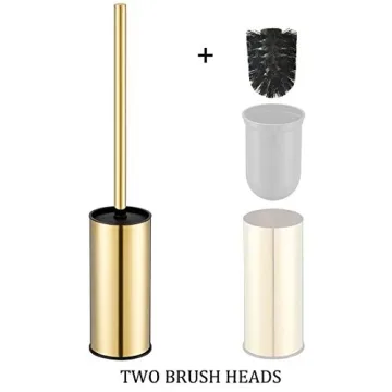 BGL Toilet Brush Holder Gold - Stylish Stainless Steel Set