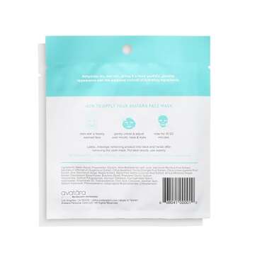 Avatara Drink Up Facial Mask - 5 Hydrating Sheet Masks with Natural Ingredients for Glowing Skin