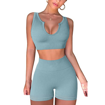 Flattering FAFOFA Women's Yoga Shorts Set for Activewear