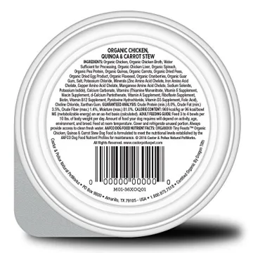 Castor & Pollux Tiny Feasts Organic Chicken Dog Food Trays