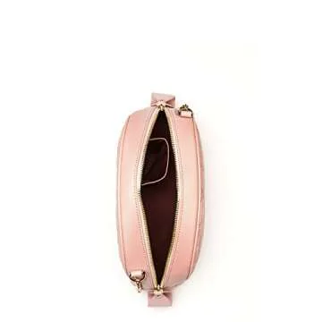 Pink Crossbody Purses and Handbags for Women Blush Cross body Bags Leather Crossover Purse Quilted Cute Designer Chain Cross over Handbag Genuine Real Lambskin Best Chic Womens Girls It Bag with Bow