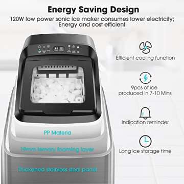 CROWNFUL Portable Ice Maker - Fast & Efficient Ice Production