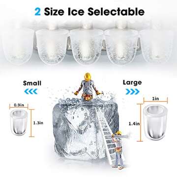 CROWNFUL Portable Ice Maker - Fast & Efficient Ice Production