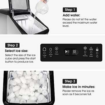 CROWNFUL Portable Ice Maker - Fast & Efficient Ice Production