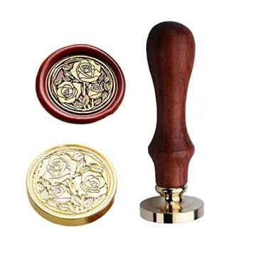 JUPPE 6pcs Flower Wax Seal Stamp Set, Cherry Blossom Rose Bell Orchid Branches Tulip Various Flowers Sealing Wax Stamp Wedding Invitation Birthday Party Sealing Stamp