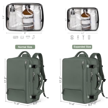 Hanples 40L Travel Backpack for Women Laptop Approved