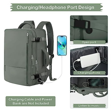 Hanples 40L Travel Backpack for Women Laptop Approved