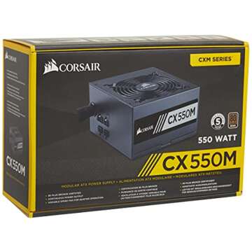 Corsair CX Series 550 Watt 80 Plus Bronze Certified Modular Power Supply