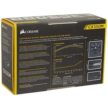Corsair CX Series 550W Modular Power Supply - Efficient & Quiet