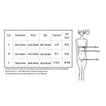 Belong U Two Piece Outfits for Women Sexy High Waisted Off Shoulder Black Brazilian Bikini Set Bathing Suits Strapless Swimsuit (S)