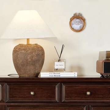 Kangce Antique Picture Frames 3.5x3.5 Round Picture Frames Vintage Picture Frames Small Picture Frames Embossed and Beaded Victorian Picture Frame Decorative Picture Frames in Bronze, Brass