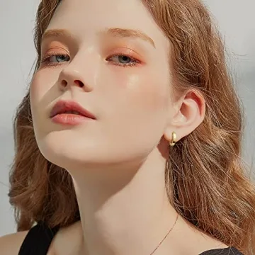 Micuco Small Gold Hoop Earrings for Sensitive Ears