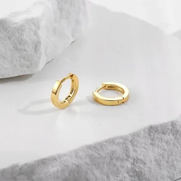 Micuco Small Gold Hoop Earrings for Sensitive Ears
