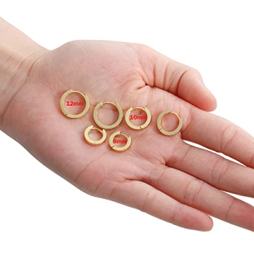 Micuco Small Gold Hoop Earrings for Sensitive Ears
