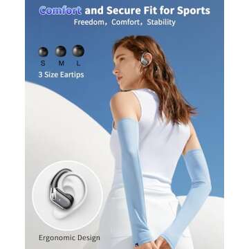 Wireless Earbuds, Bluetooth 5.4 headphones Sport with ENC Noise Cancelling Mic, 50 Playback Over-Ear Buds Deep Bass, Earphones with Earhooks, IP7 Waterproof Fitness Headset for Gym Running Workout