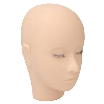 Silicone Lash Mannequin Head for Makeup Practice - Realistic Design