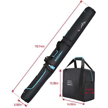 KEMIMOTO Ski & Boot Bag Combo for Air Travel