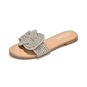 Cape Robbin Jeffer Sparkly Sandals Women Nude Size 10