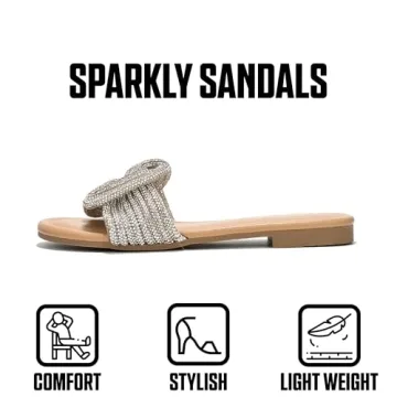 Cape Robbin Jeffer Sparkly Sandals Women Nude Size 10