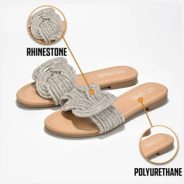 Cape Robbin Jeffer Sparkly Sandals Women Nude Size 10