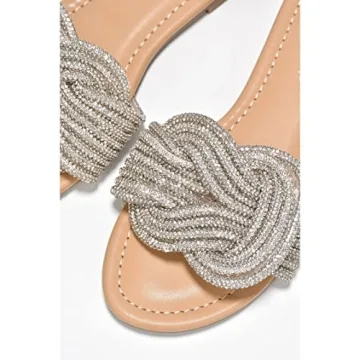 Cape Robbin Jeffer Sparkly Sandals Women Nude Size 10