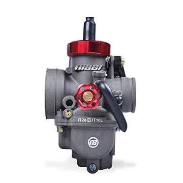 NIBBI Racing Performance Motorcycle Carburetor 26mm GY6 125CC Carburetor PE26mm With Carburetor Jets Fit YAMAHA KAWASAKI SUZUKI Apollo Dirt Mini Bike SSR TTR KYMCO SYM TAOTAO GY6 Scooter Moped