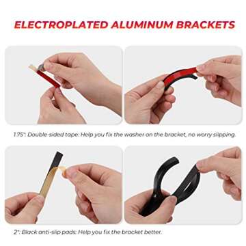 KEMIMOTO 15" UTV Rearview Mirror with Universal Clamps