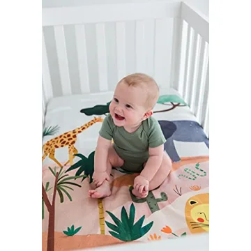 Rookie Humans Cotton Fitted Crib Sheet Savanna Safari