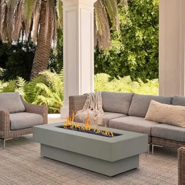 BAIDE HOME 48-Inch Flint Gray Outdoor Fire Pit Table