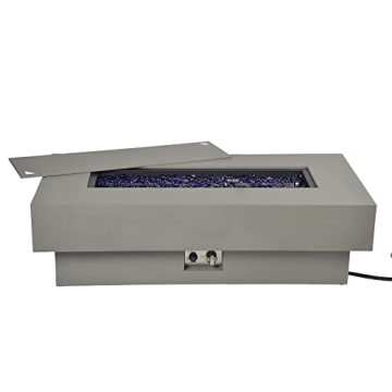 BAIDE HOME 48-Inch Flint Gray Outdoor Fire Pit Table