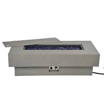 BAIDE HOME 48-Inch Flint Gray Outdoor Fire Pit Table