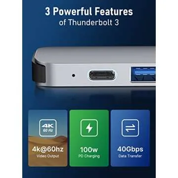 Lemorele USB C Hub for MacBook Pro/Air 7-in-2 Adapter