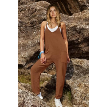 Nirovien Waffle Knit Jumpsuit for Women - Comfy & Stylish