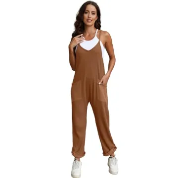 Nirovien Waffle Knit Jumpsuit for Women - Comfy & Stylish