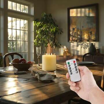 Amagic Extra Large Flameless Candles with Remote Control