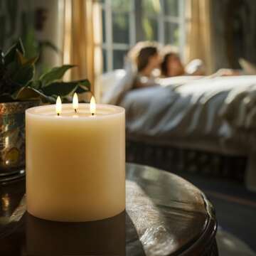 Amagic Extra Large Flameless Candles with Remote Control