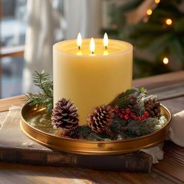 Amagic Extra Large Flameless Candles with Remote Control