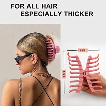 OGIRL 6 Pack Vibrant Big Hair Clips for Thick Hair