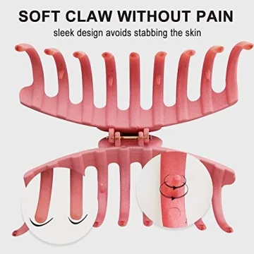 OGIRL 6 Pack Vibrant Big Hair Clips for Thick Hair