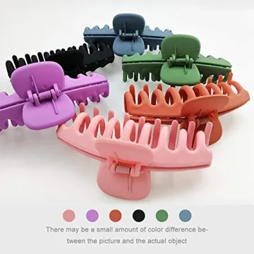 OGIRL 6 Pack Vibrant Big Hair Clips for Thick Hair